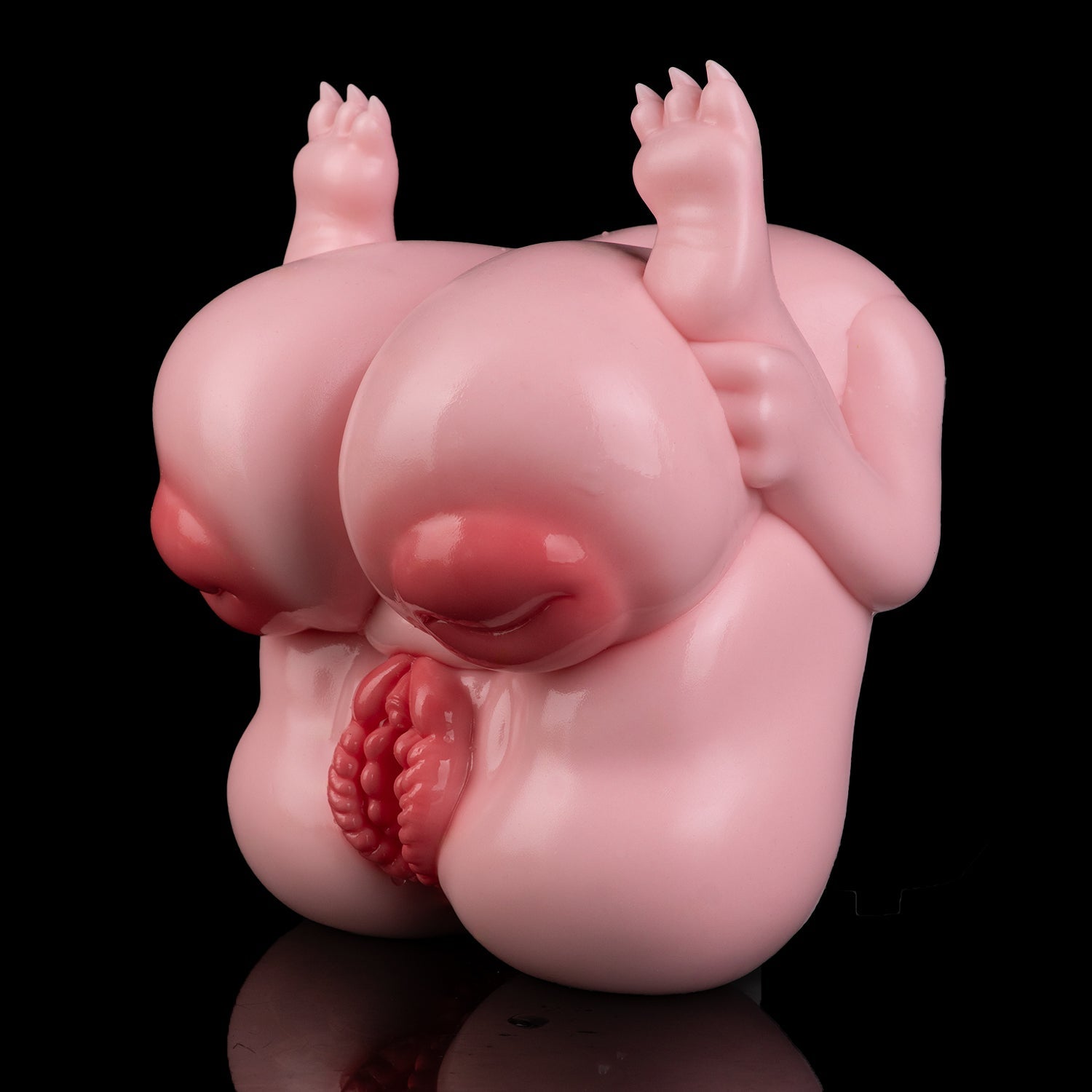 Chubby Bear-Girl Fantasy Sex Doll Torso — Dual-Channel Furry Masturbator with Soft Breasts & Raised-Hip Pose