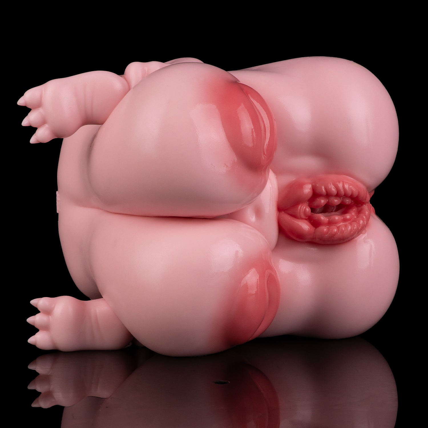 Chubby Bear-Girl Fantasy Sex Doll Torso — Dual-Channel Furry Masturbator with Soft Breasts & Raised-Hip Pose