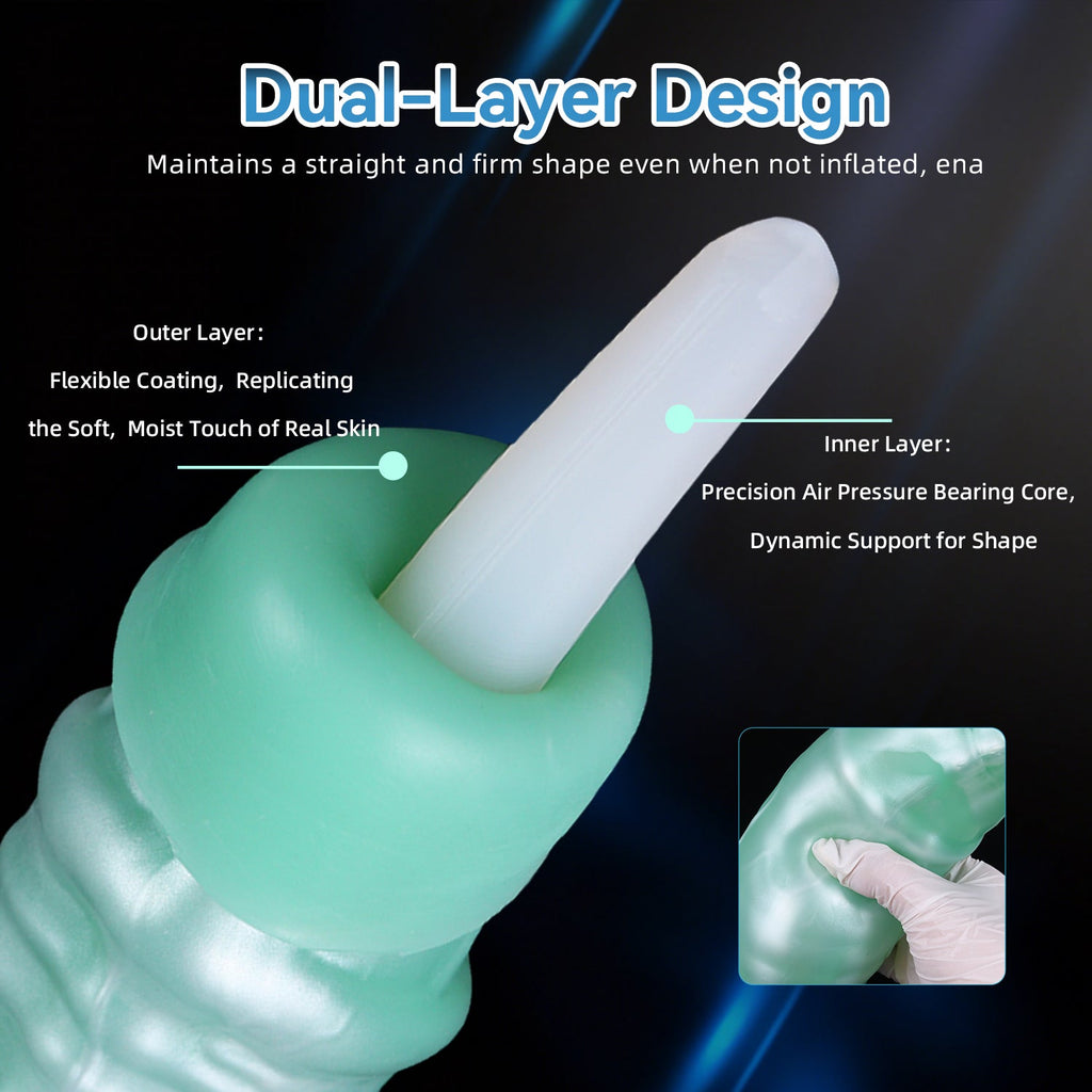 Fantasy Silicone Inflatable Horse Dildo -Expands Inside You for Deep G-Spot Stimulation