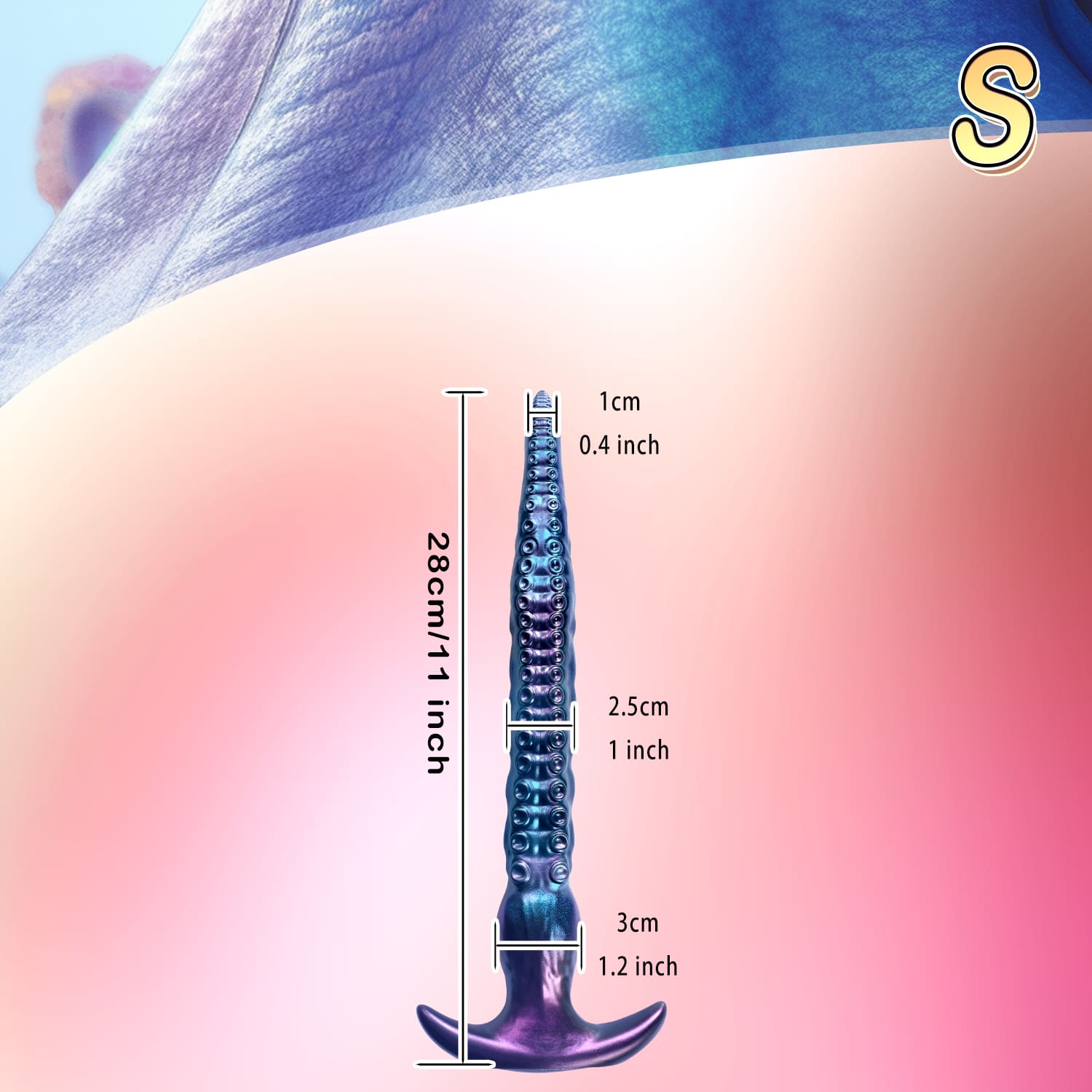 VoidWhip - Tentacle Dildo - Long Butt Plug - 3 Sizes