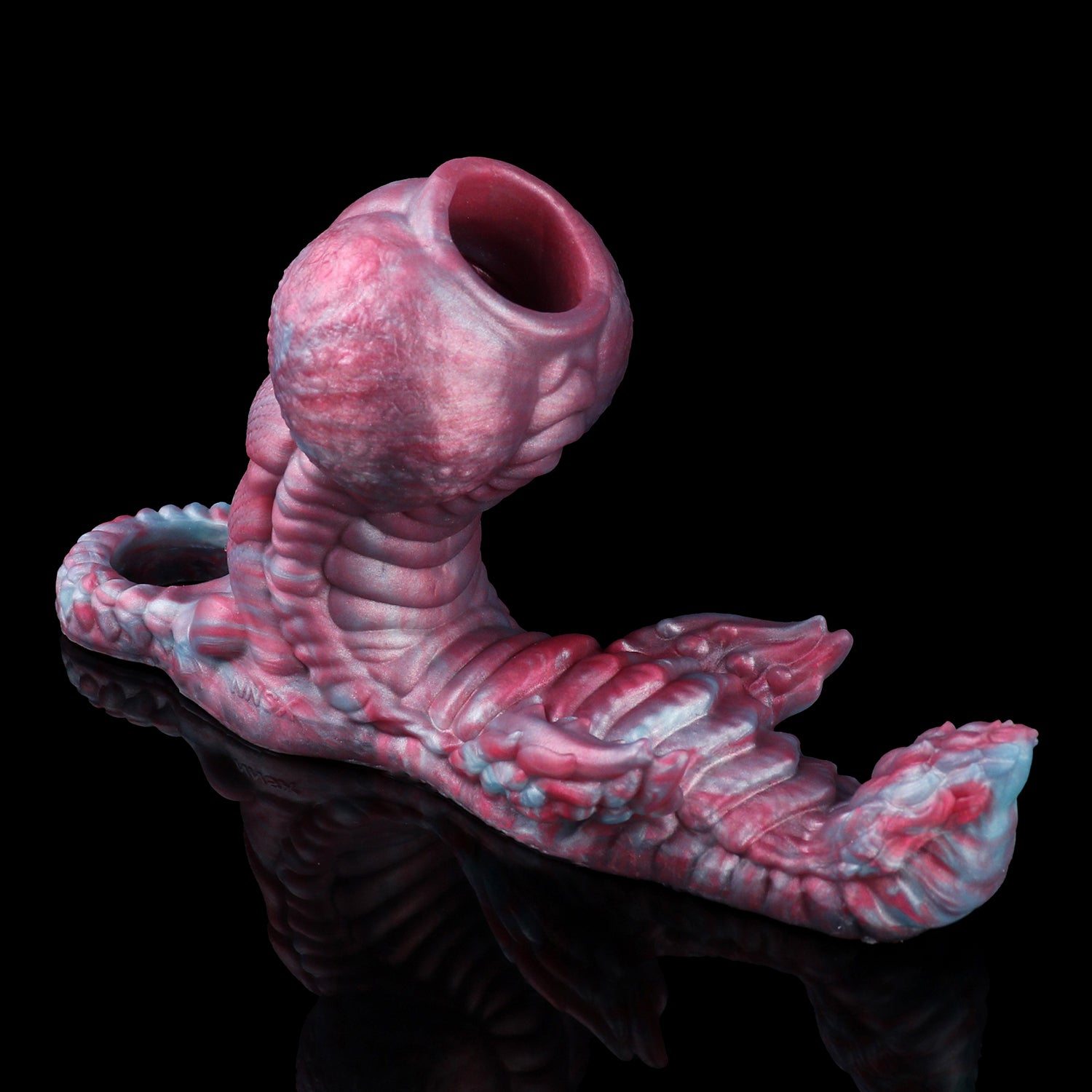 Fantasy Beast Cock Sleeve with Grinding Stimulator – 2-in-1 Platinum Silicone Penis Extender for Couples