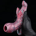 Fantasy Beast Cock Sleeve with Grinding Stimulator – 2-in-1 Platinum Silicone Penis Extender for Couples