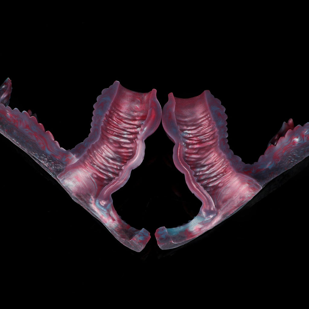 Fantasy Beast Cock Sleeve with Grinding Stimulator – 2-in-1 Platinum Silicone Penis Extender for Couples