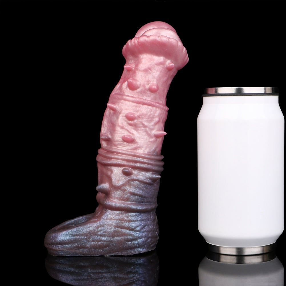 Textured Horse-Style Penis Sleeve – Platinum Silicone Cock Extender for Girth & Stamina Control