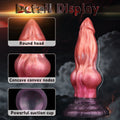 Domlust Bloodfire — Crimson Knotted Dog Dildo | Dual Density Silicone Beast Sex Toy with Suction Cup