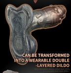 Wearable Monster Strap On Cock Sleeve – Canine Penis Extender & Stamina Training Male Sex Toys