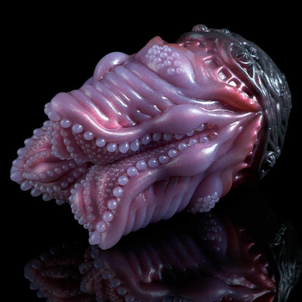 Carnivorous Flower Alien Pocket Pussy – Beast Oral Sex Masturbator in Platinum Silicone