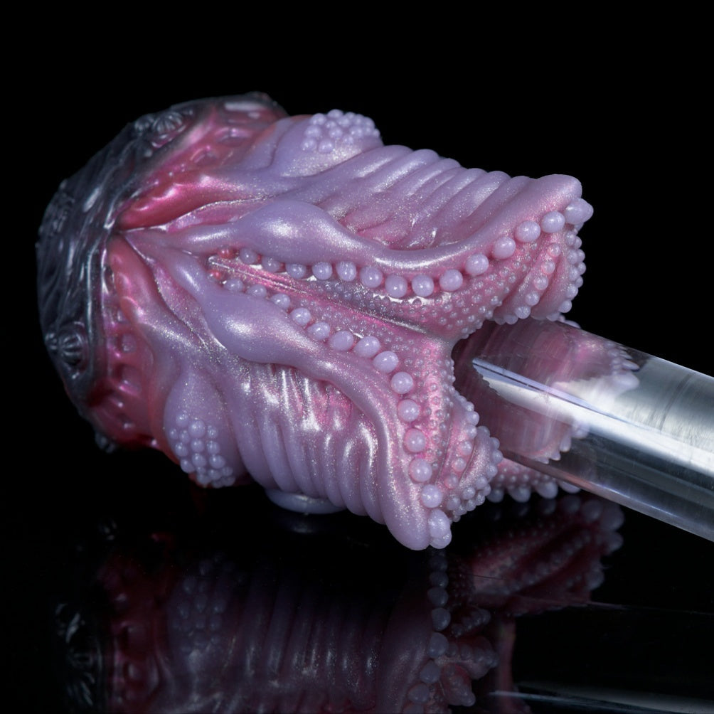 Carnivorous Flower Alien Pocket Pussy – Beast Oral Sex Masturbator in Platinum Silicone