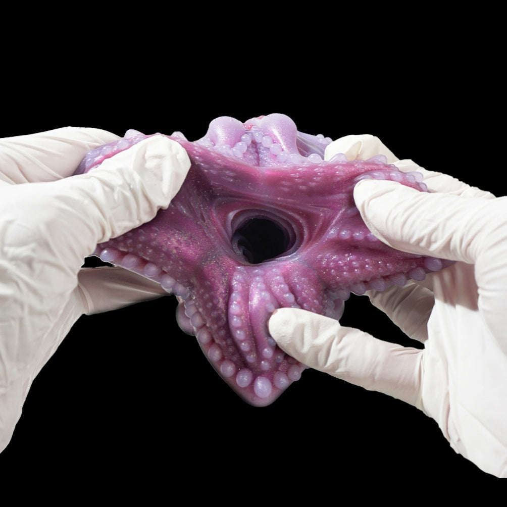Carnivorous Flower Alien Pocket Pussy – Beast Oral Sex Masturbator in Platinum Silicone