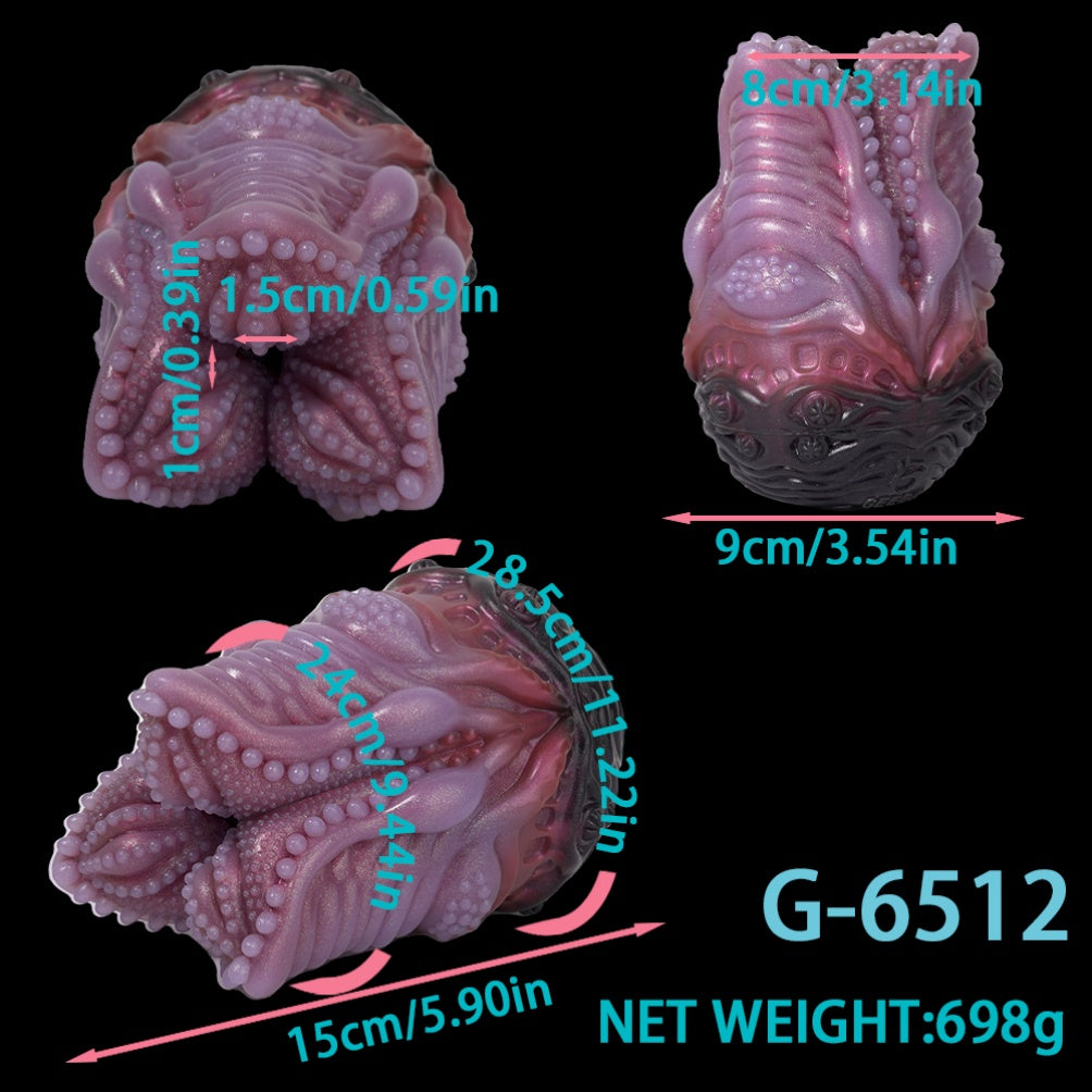 Carnivorous Flower Alien Pocket Pussy – Beast Oral Sex Masturbator in Platinum Silicone