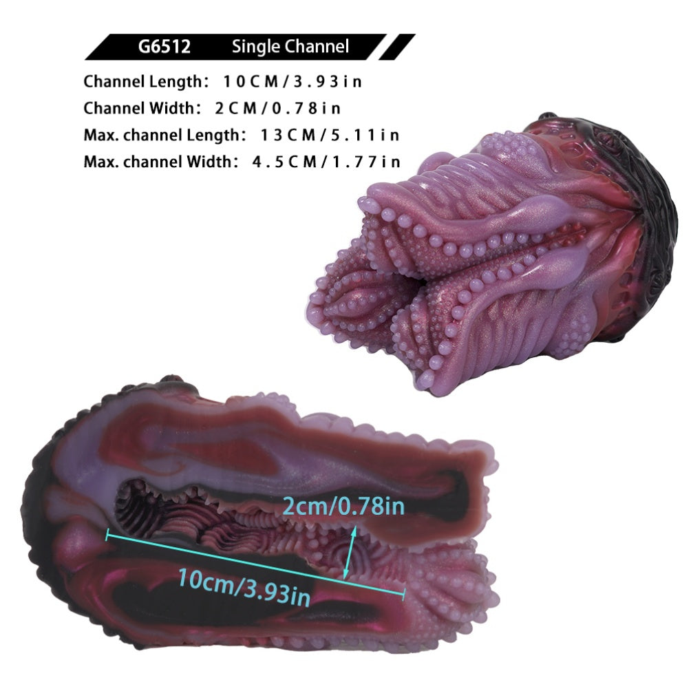 Carnivorous Flower Alien Pocket Pussy – Beast Oral Sex Masturbator in Platinum Silicone