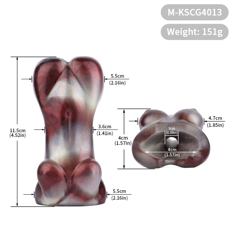 Beauty Nude Horizontal Ball Gag - Lustrous Silicone Wearable Mouth Restraint Oral Sex Toy