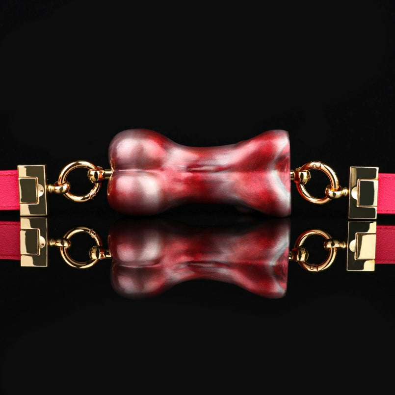 Beauty Nude Horizontal Ball Gag - Lustrous Silicone Wearable Mouth Restraint Oral Sex Toy