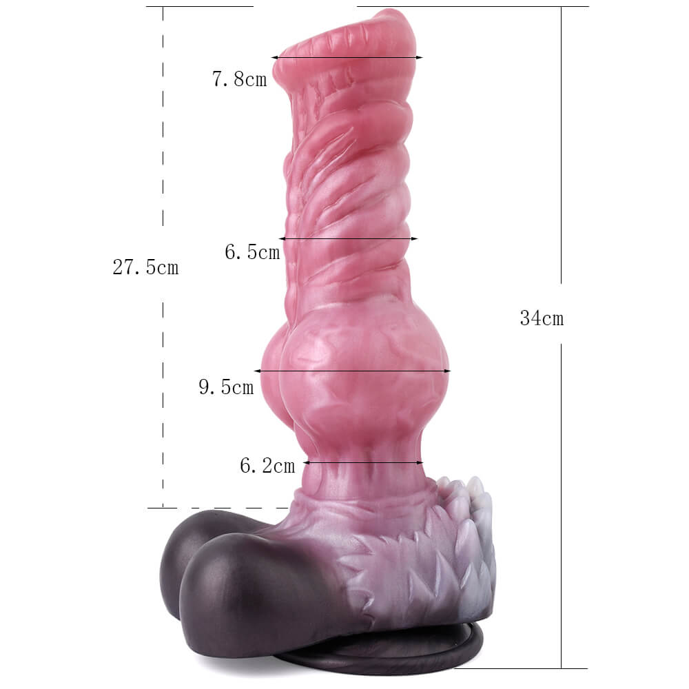 Warwick 13 Inch Silicone Wolf Dildo with Realistic Knot - Tarisss Sex Toy Store