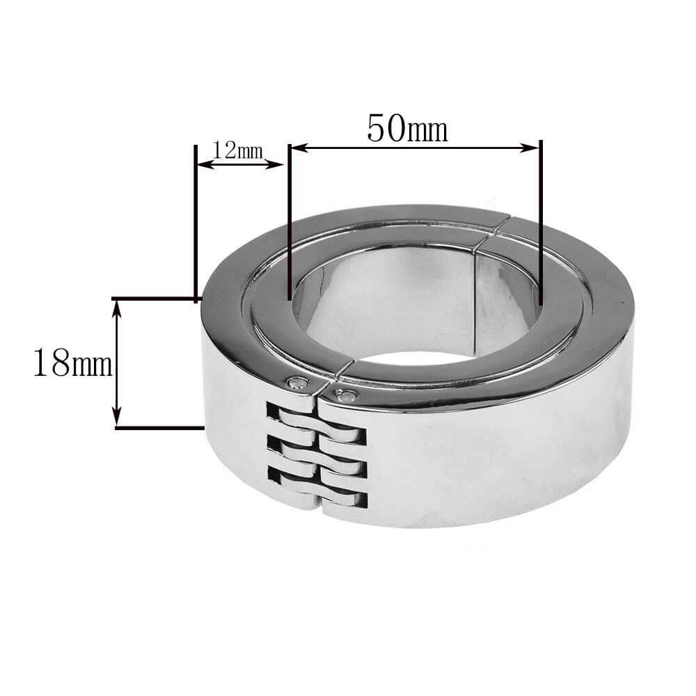 Weighted Metal Cock Ring with Double Ring Design - Tarisss Sex Toy Store