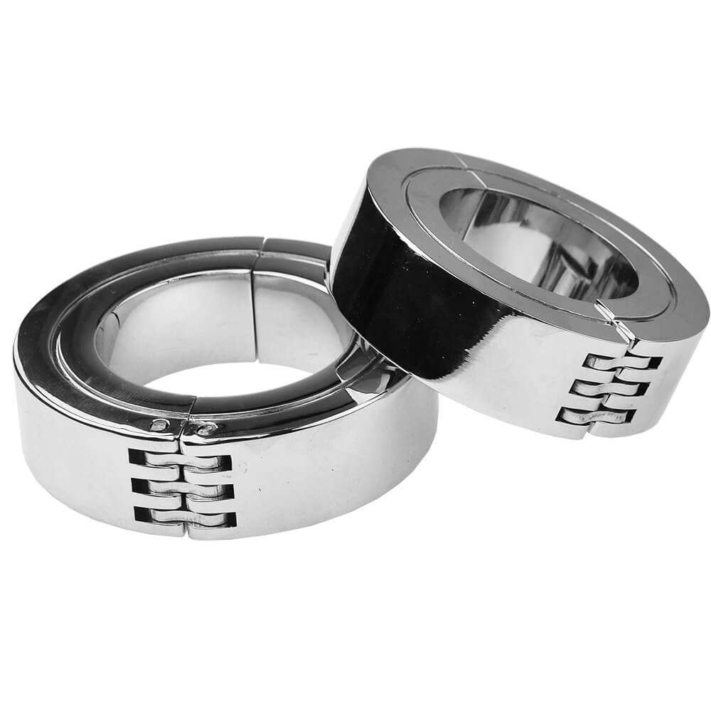 Weighted Metal Cock Ring with Double Ring Design - Tarisss Sex Toy Store