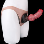 Dog Knot Fantasy Cock Sleeve Panty – Platinum Silicone Sheath Underwear for ED