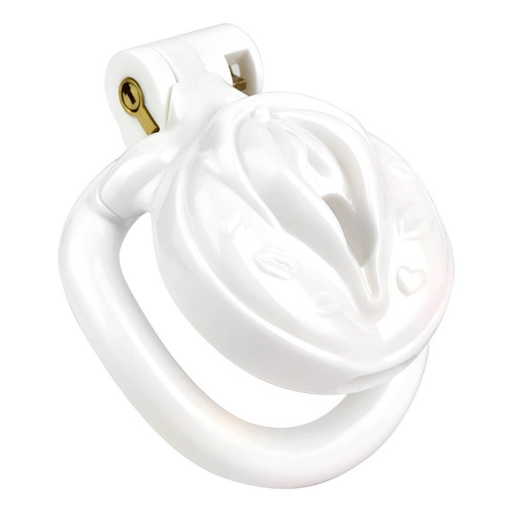 White Resin Male Sissy Chastity Cage - Tarisss Sex Toy Store