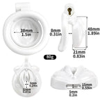 White Resin Male Sissy Chastity Cage - Tarisss Sex Toy Store