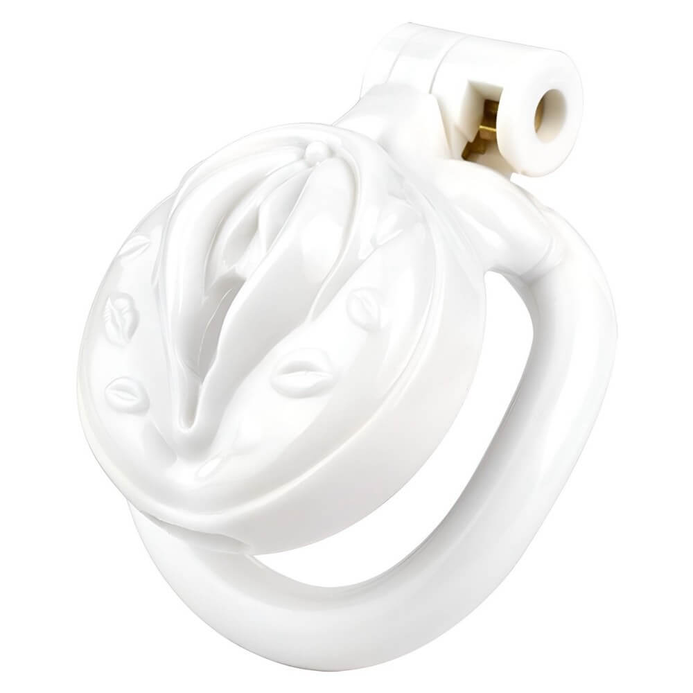 White Resin Male Sissy Chastity Cage - Tarisss Sex Toy Store