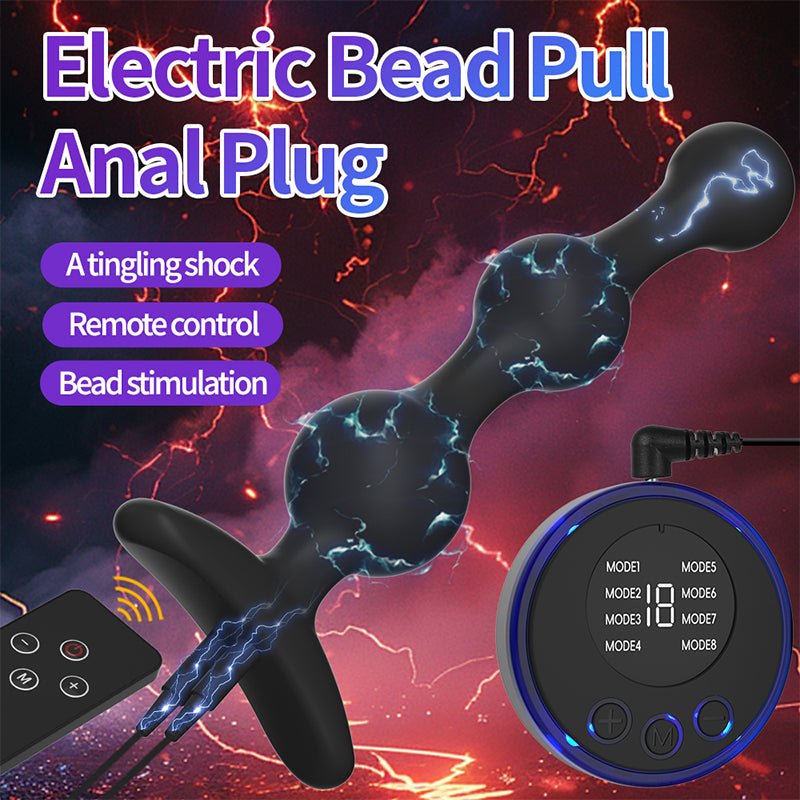 Wired Triple-Bead Anal Plug with Power Console and Wireless Remote - Tarisss Sex Toy Store