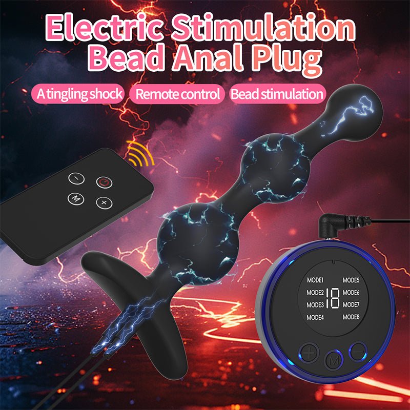 Wired Triple-Bead Anal Plug with Power Console and Wireless Remote - Tarisss Sex Toy Store