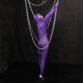 Wisteria Purple Shiny Spandex Full Body Catsuit with Hood Stretch Zentai Bodysuit - Tarisss Sex Toy Store