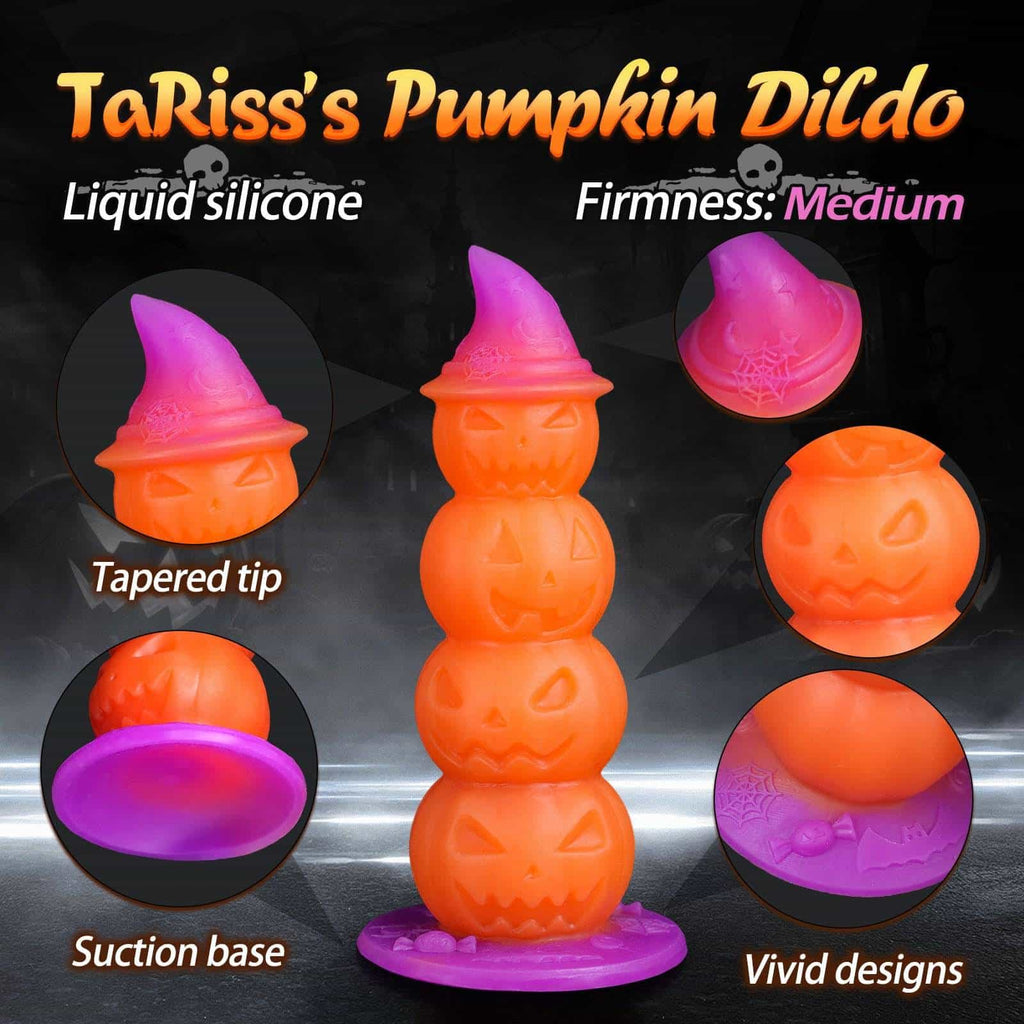 Witch Halloween 9 Inch Fantasy Pumpkin Anal Dildo - Tarisss Sex Toy Store