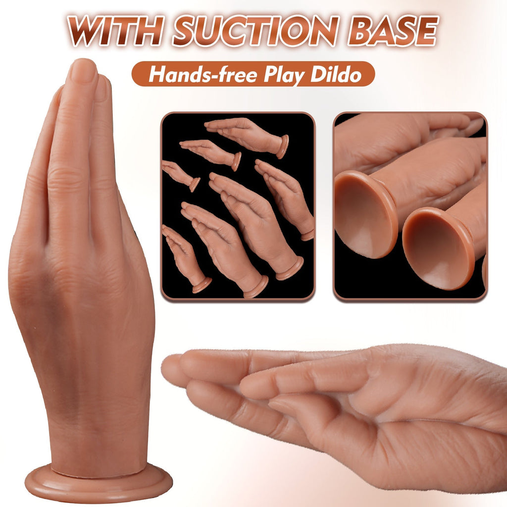 With Suction Cup and Medium Hardness Silicone Hand Plug - Tarisss Sex Toy Store