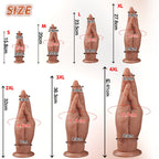 With Suction Cup and Medium Hardness Silicone Hand Plug - Tarisss Sex Toy Store