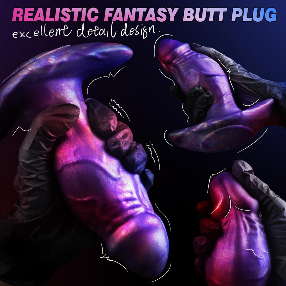 Purple Fist Dildo – Wearable T-Base Platinum Silicone Anal Expander | Domlust