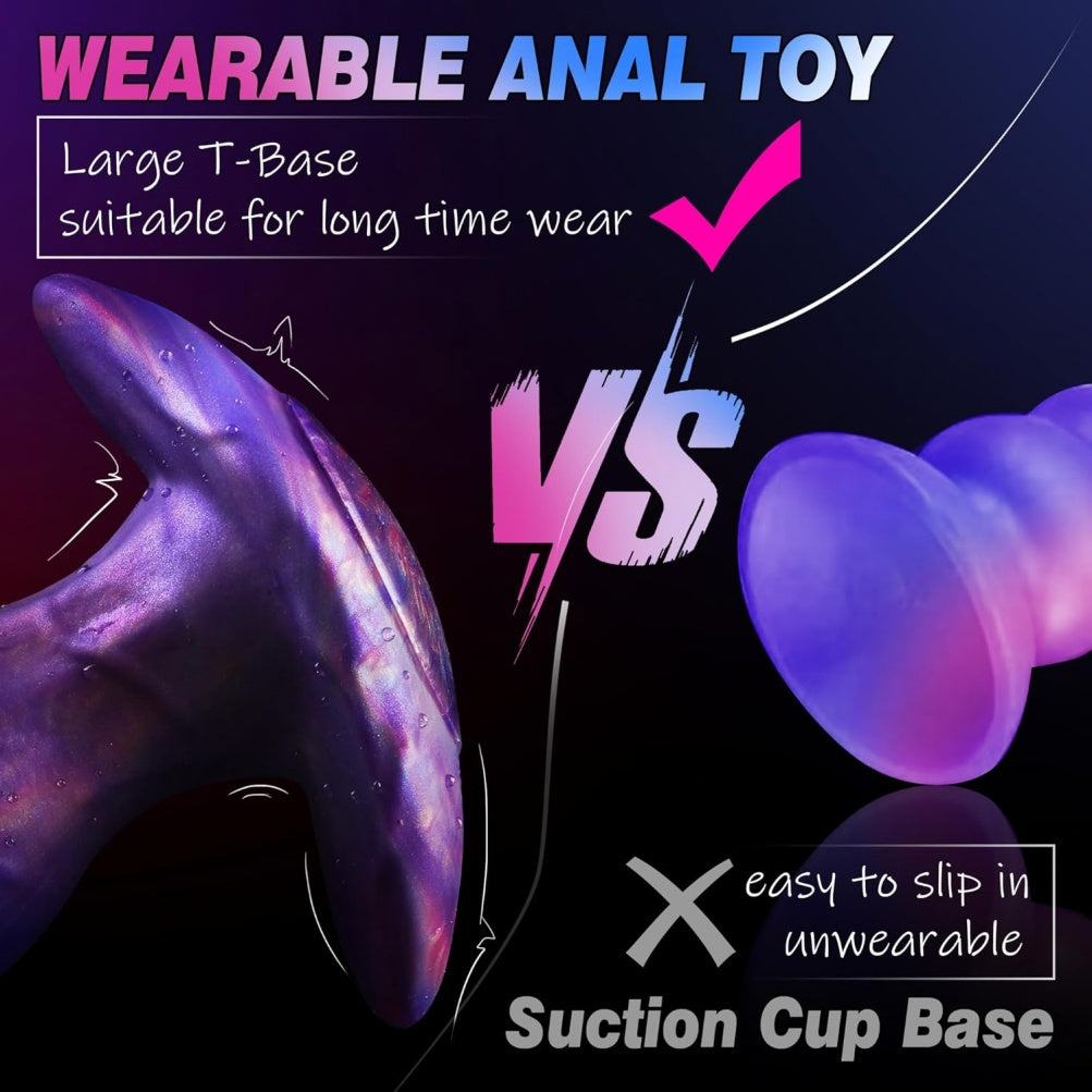 Purple Fist Dildo – Wearable T-Base Platinum Silicone Anal Expander | Domlust