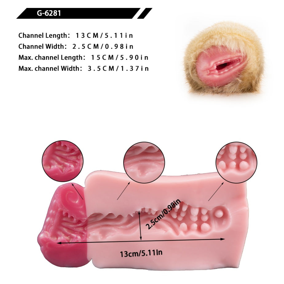 Fennec Fox Furry Pocket Pussy – Platinum Silicone Male Masturbator