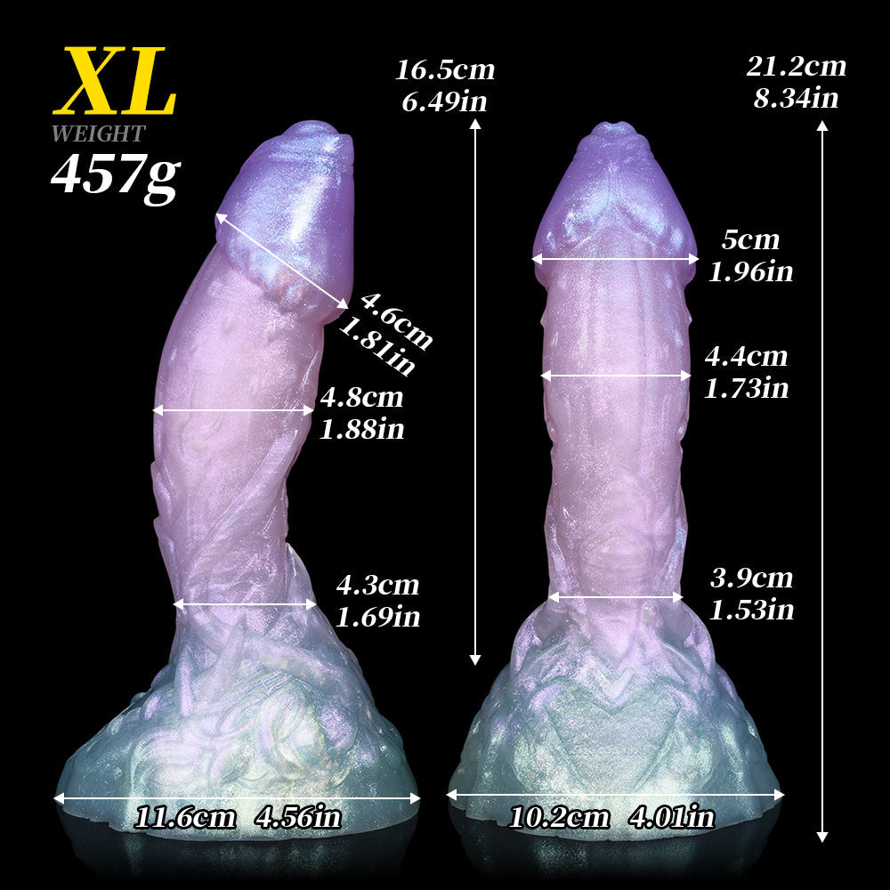 Crystal Clear Fantasy Dildo | Dual Density Silicone Monster Dildo with Suction Cup – Domlust DarcoSilk