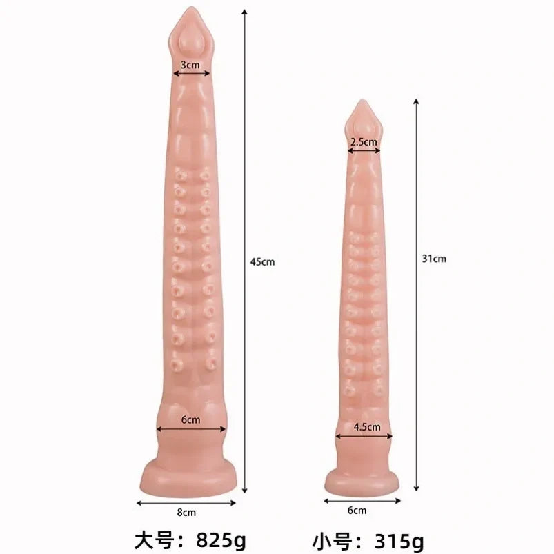 Octopus Tentacle Dildo – Extra Long Platinum Silicone Unisex Anal & Vaginal Fantasy Toy | Domlust