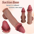 XXL Inflatable Realistic Silicone Embedded Bead Head Design Huge Dildo – Expandable Design with Air Pump Tube, 9.3cm Maximum Width × 28cm Insertable Length - Tarisss Sex Toy Store