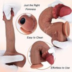 XXL Inflatable Realistic Silicone Embedded Bead Head Design Huge Dildo – Expandable Design with Air Pump Tube, 9.3cm Maximum Width × 28cm Insertable Length - Tarisss Sex Toy Store