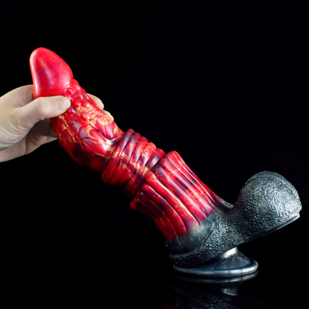 Dragon Dildo Blood Red – Drake’s Dick Spiral Ribbed Creature Cock | Domlust