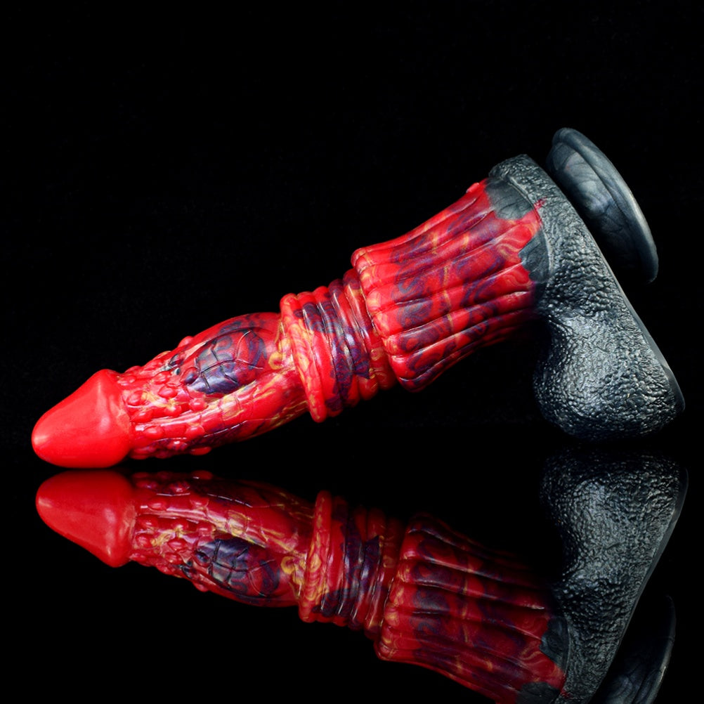 Dragon Dildo Blood Red – Drake’s Dick Spiral Ribbed Creature Cock | Domlust