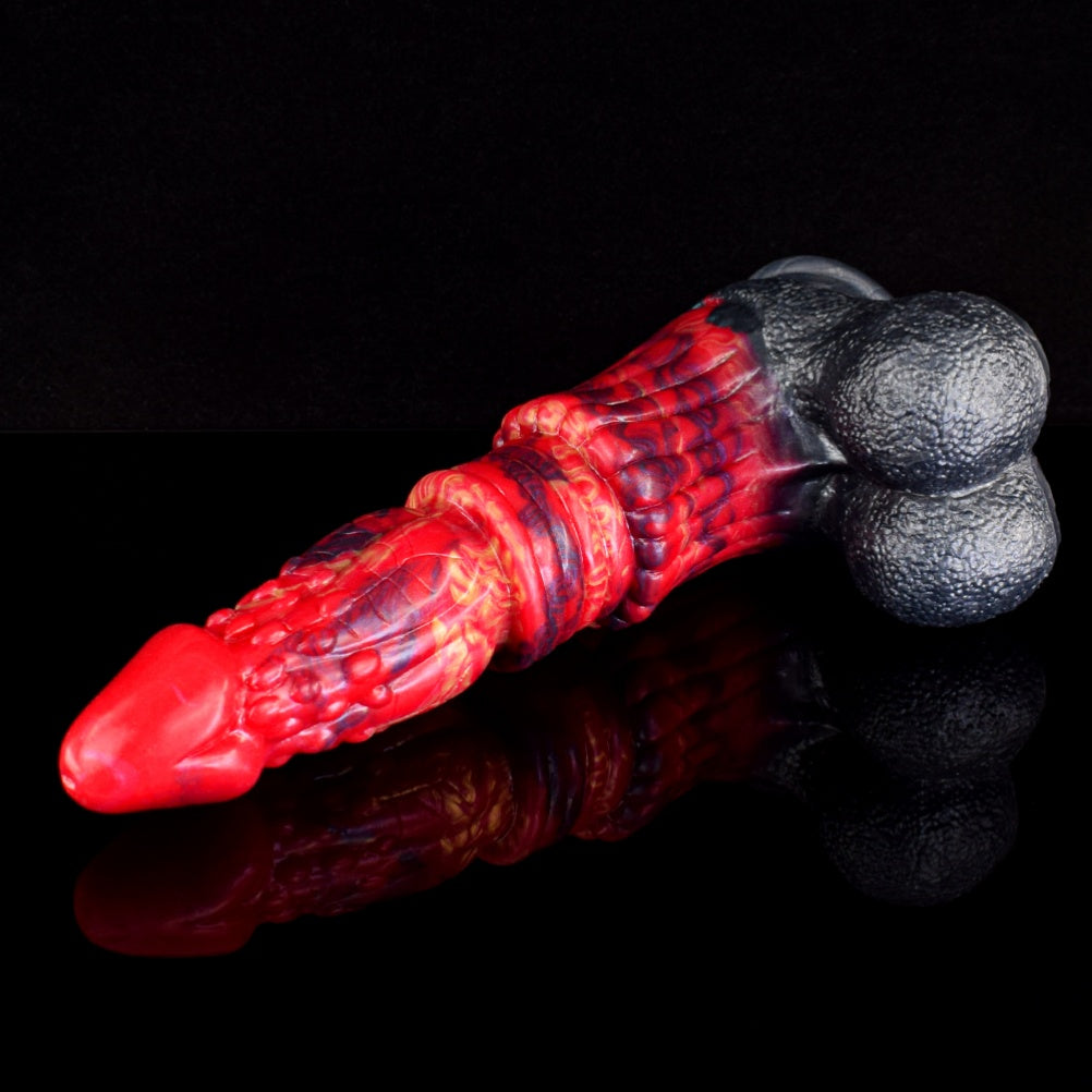 Dragon Dildo Blood Red – Drake’s Dick Spiral Ribbed Creature Cock | Domlust