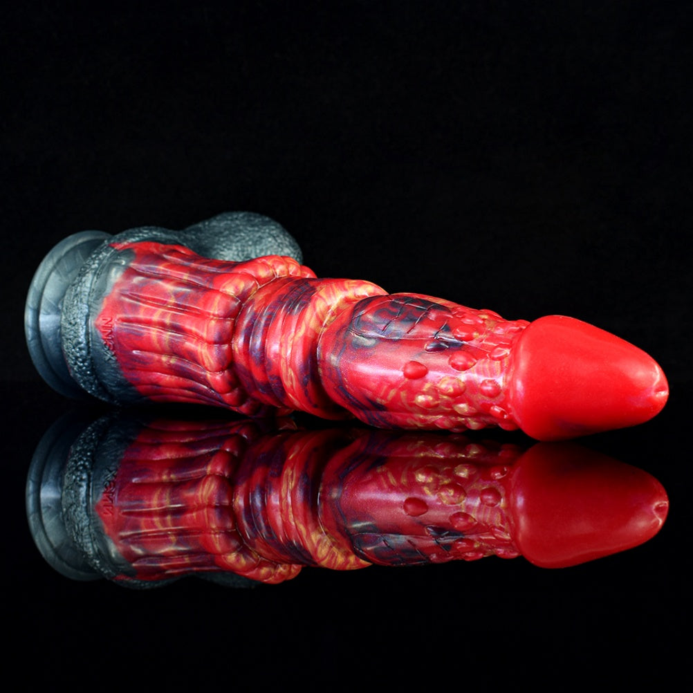 Dragon Dildo Blood Red – Drake’s Dick Spiral Ribbed Creature Cock | Domlust