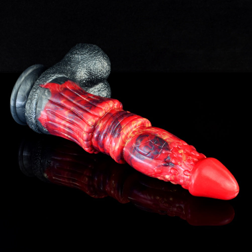 Dragon Dildo Blood Red – Drake’s Dick Spiral Ribbed Creature Cock | Domlust