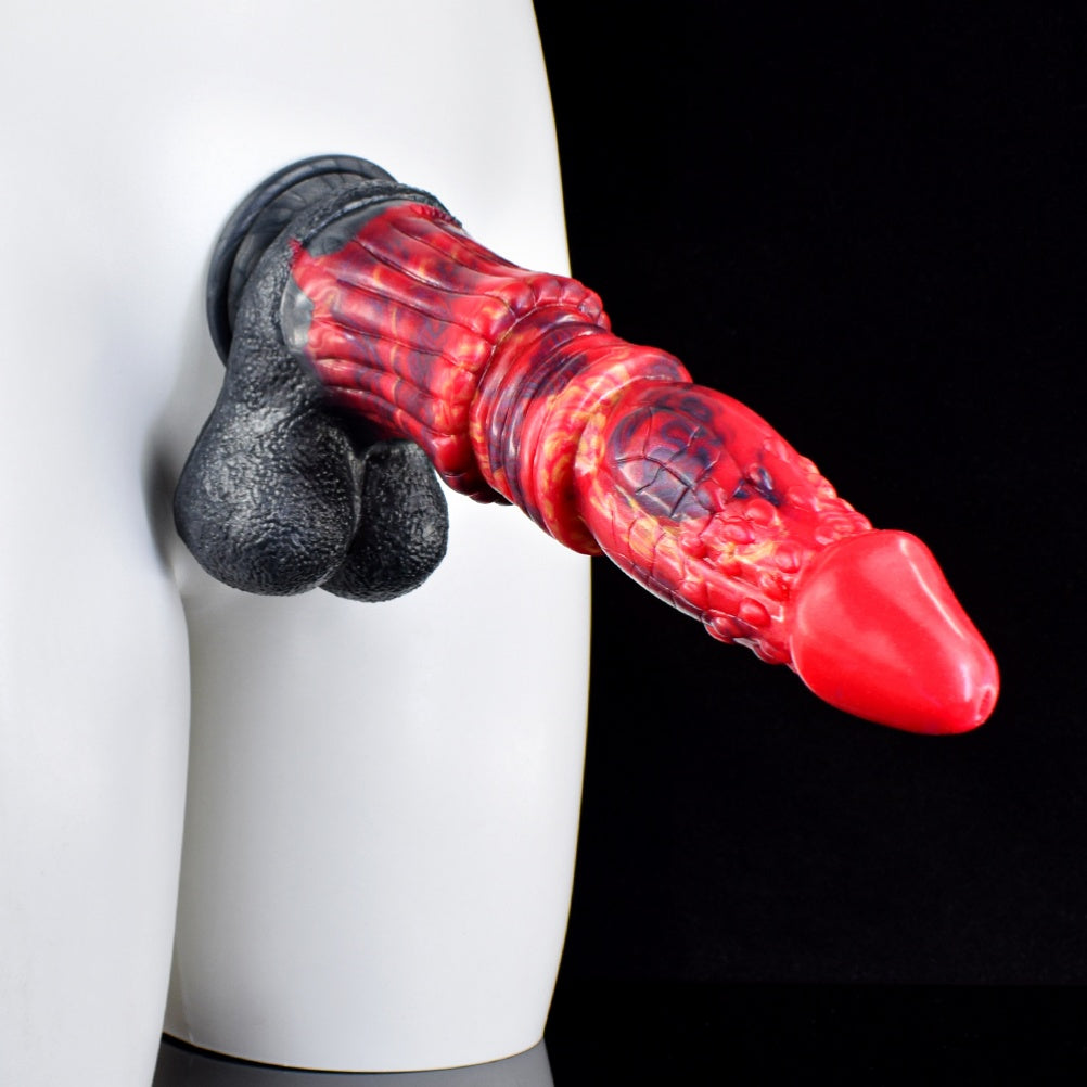 Dragon Dildo Blood Red – Drake’s Dick Spiral Ribbed Creature Cock | Domlust