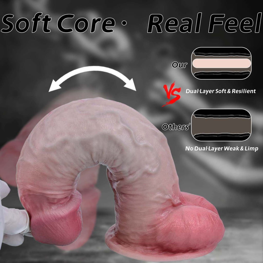 Massive Soul-Deep Giant Realistic Silicone Dildo – Dual-Density G-Spot Stretching | Domlust