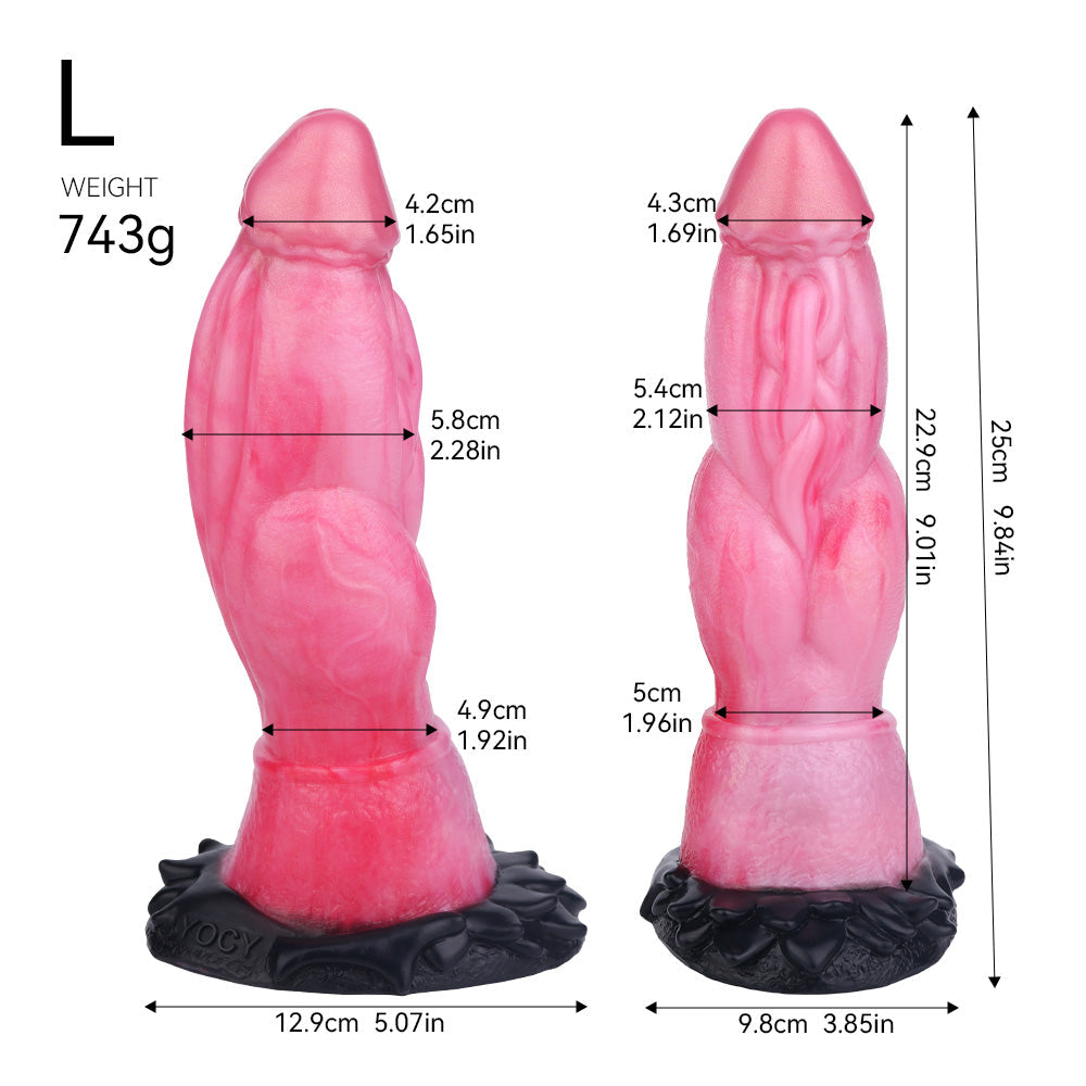 Fantasy Knotted Dildo Large Butt Plug - Silicone Suction Cup Monsterdildo Sex Toys for Women