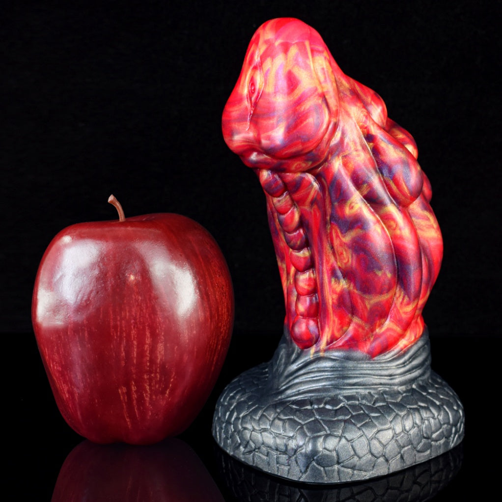 Fire Dragon Dildo – Platinum Silicone Dragon Eye Creature Cock with Suction Cup | Domlust
