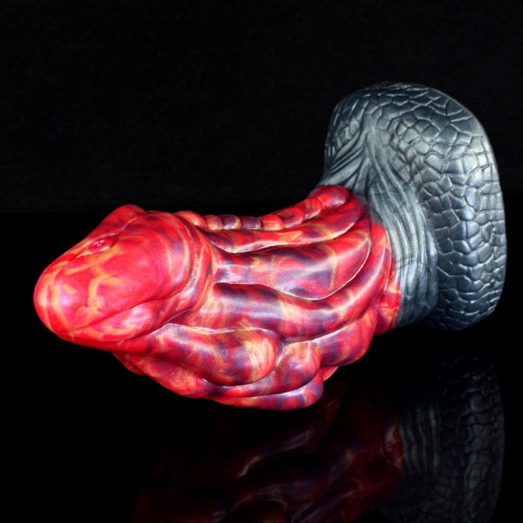 Fire Dragon Dildo – Platinum Silicone Dragon Eye Creature Cock with Suction Cup | Domlust