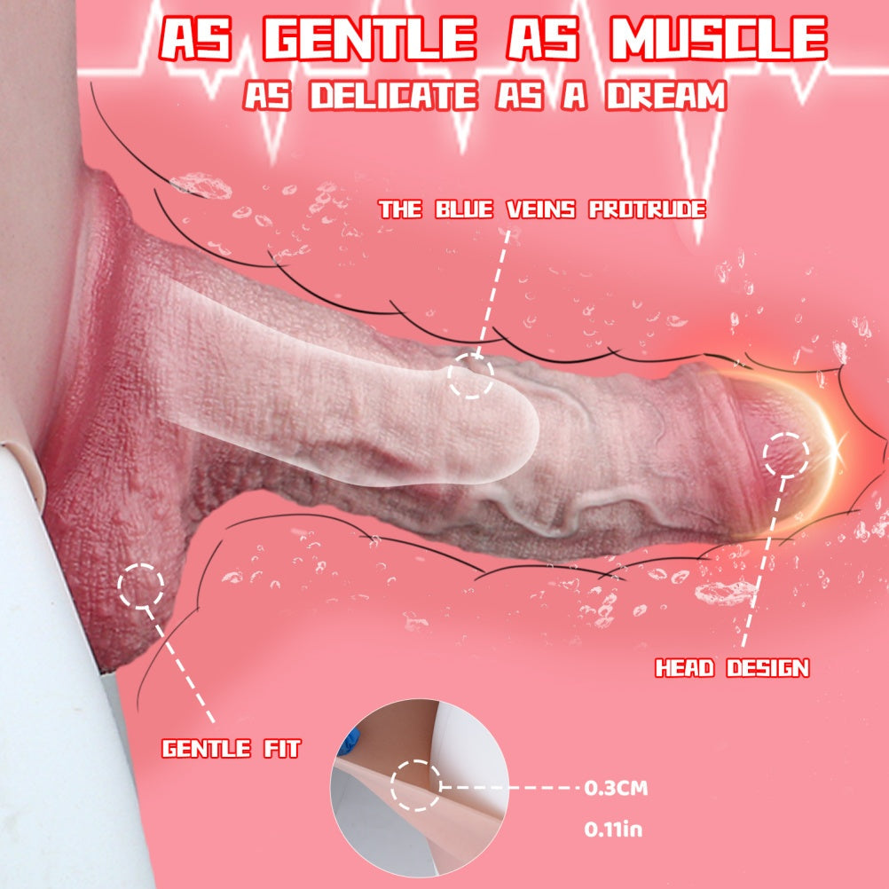 Liquid Silicone Sheath Underwear - Bareskin Hollow Dildo Male Penissleeve Extender Pants