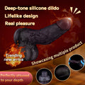 Domlust Black Duke – Dual-Layer Platinum Silicone Realistic Dildo with Suction Cup