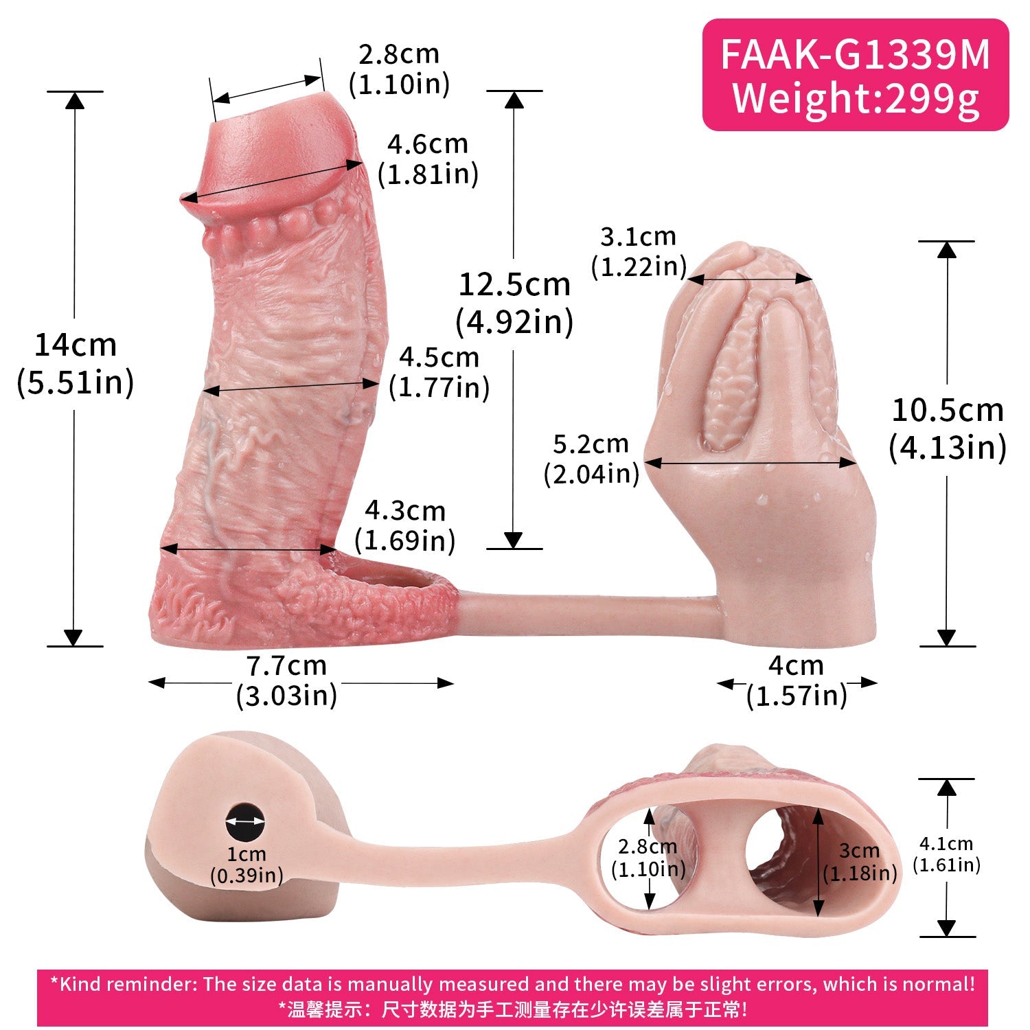 Realistic Silicone Cock Sleeve with Vibrating Butt Plug — Enlargement, Prostate Stimulation & Longer-Lasting Sex in One Integrated Set